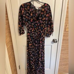 HD in Paris Floral Black Maxi Dress